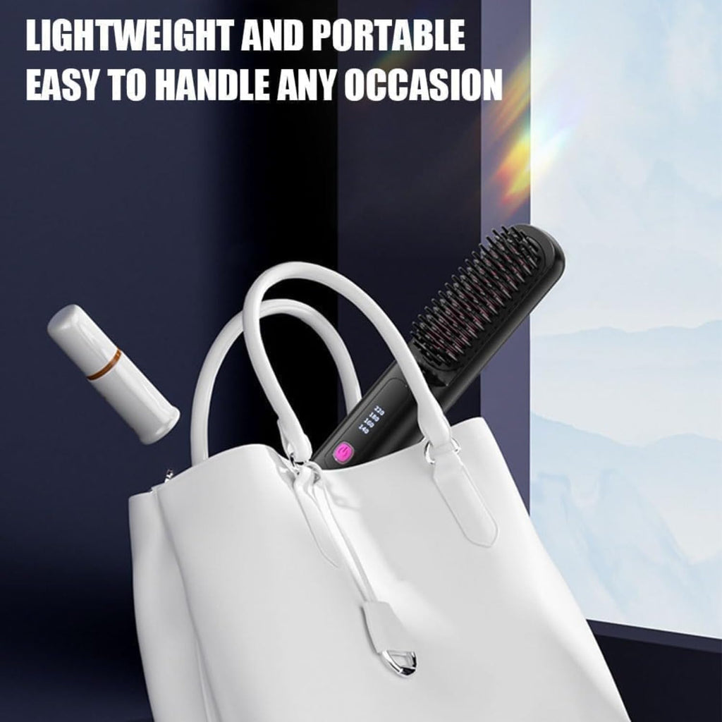 2 In 1 Straight Hair Comb Wireless Hair Straightener